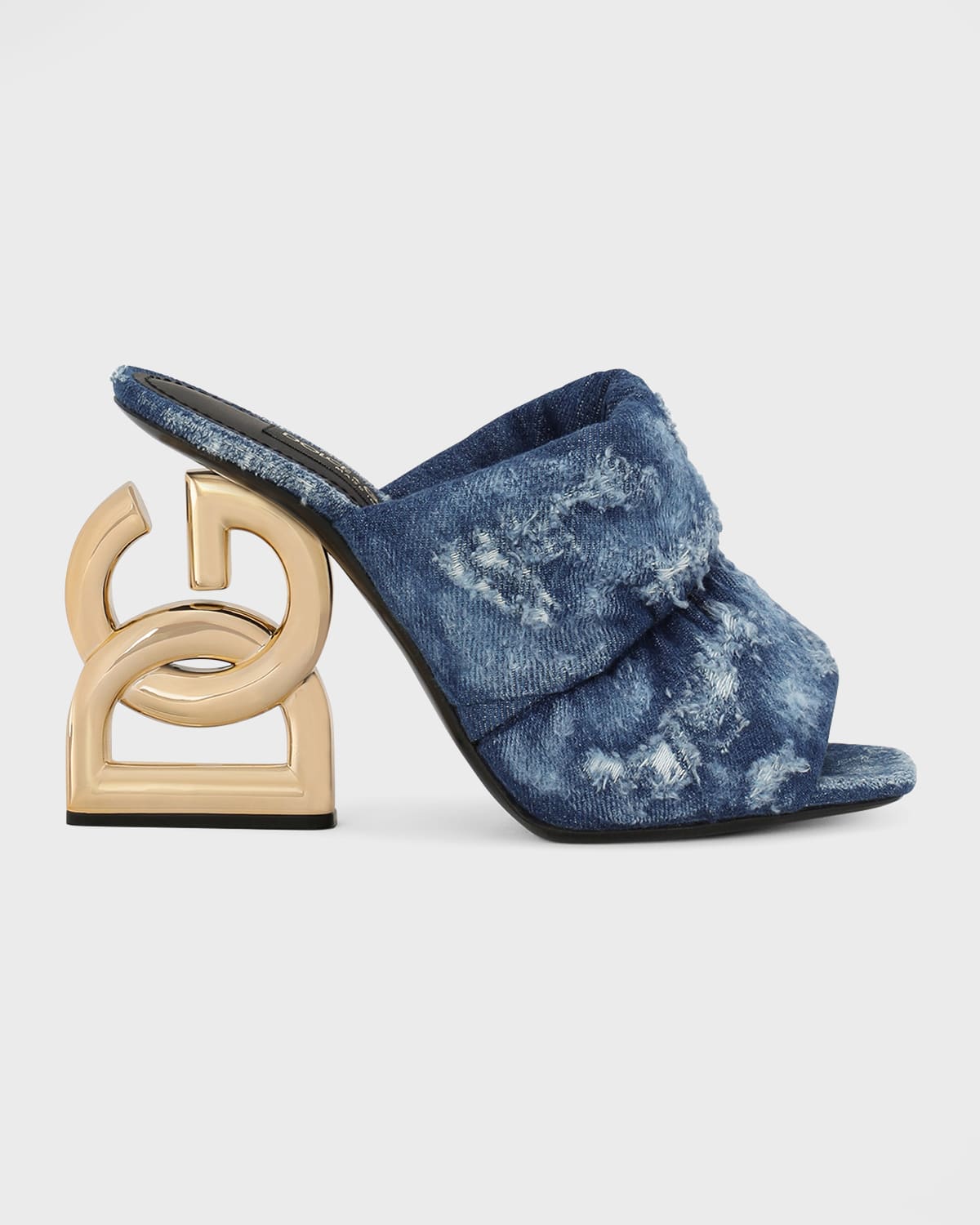 Denim DG-Heel Mule Sandals