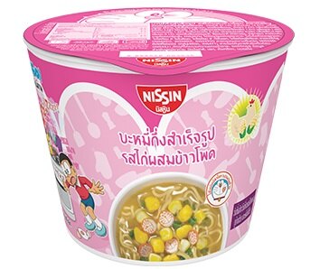 X射線【C003535】泰國日清NISSIN 哆啦A夢Doraemon 迷你雞肉玉米杯麵 ，代購/泡麵/快煮麵/速食麵/拌麵/方便麵