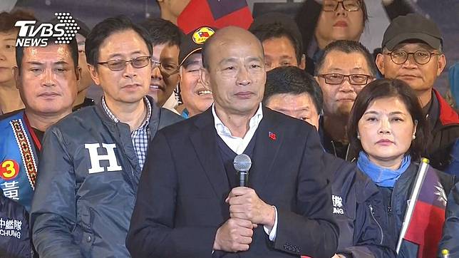 韓國瑜9日在凱道舉行大造勢，10日的選前之夜則是回防高雄。(圖／TVBS資料照)