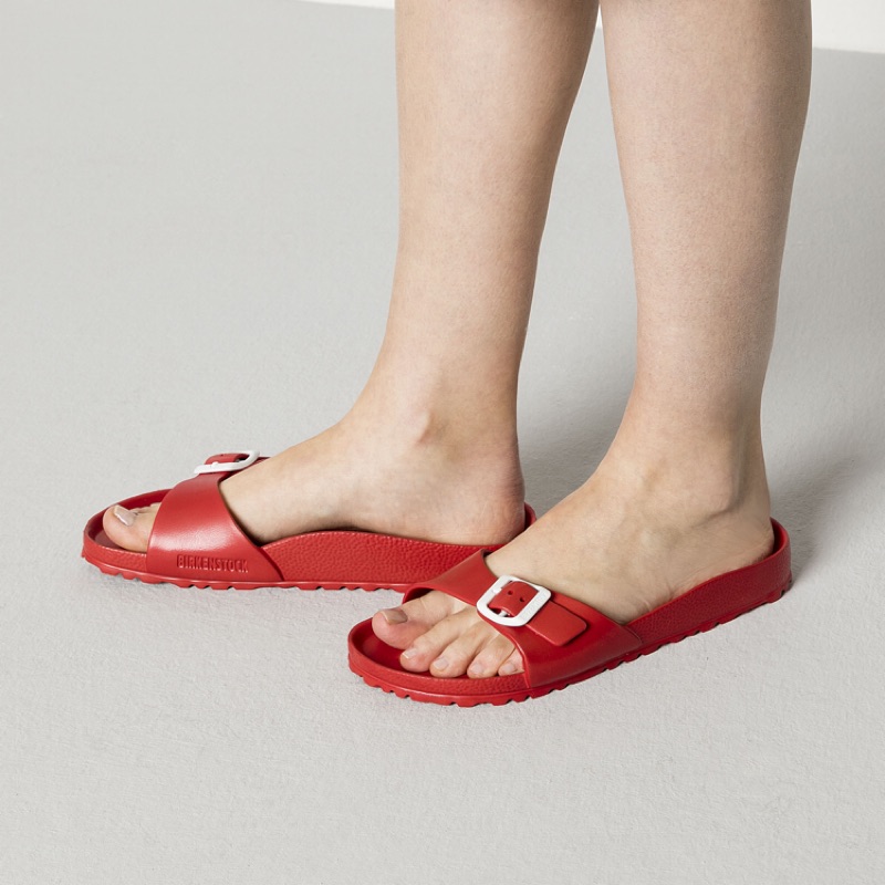 德國 BIRKENSTOCK 勃肯 ㄧ體成型 EVa 防水單版拖鞋- 紅色