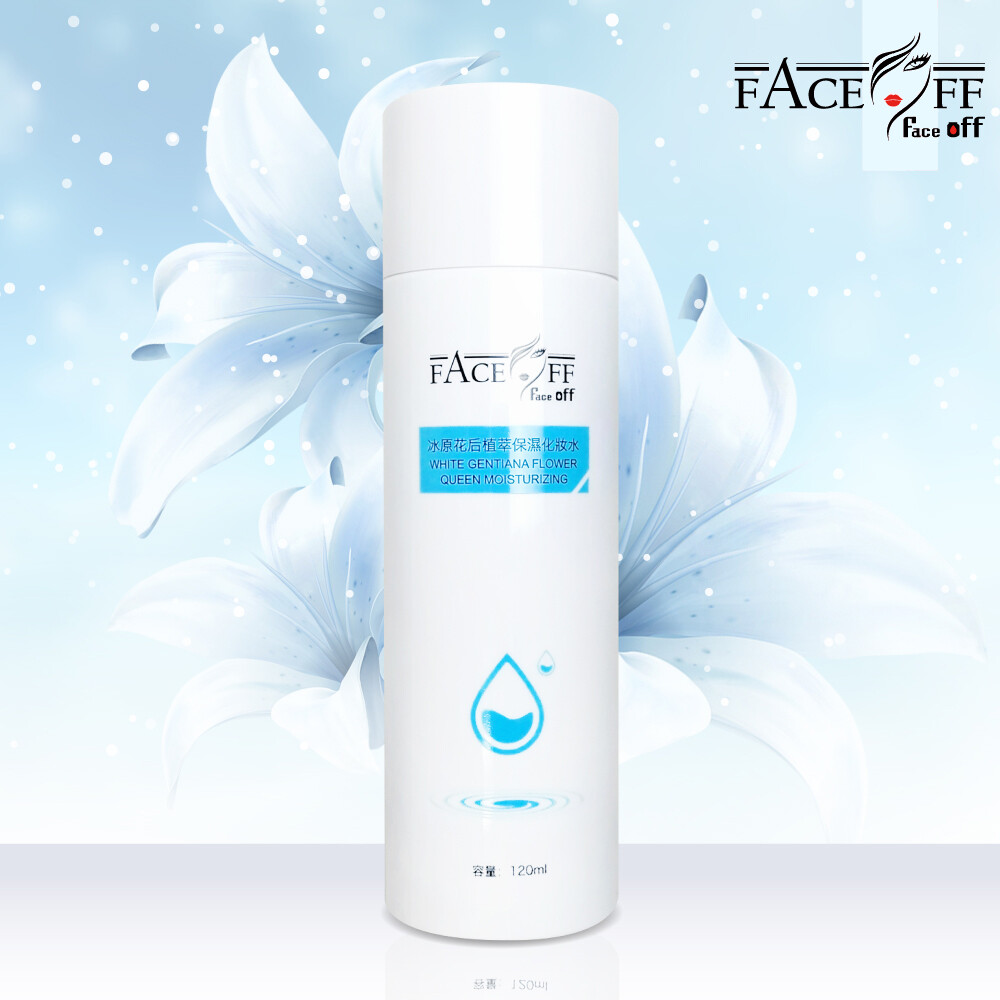 face off冰原花后植萃保濕化妝水(120ml) 喜馬拉雅白龍膽花有著極地冰原花后美稱富含60種以上美肌活性成分其中突破性的專利成分swt-7活化肌膚緊實肌膚彈力 添加玻尿酸原生極地雪藻精華啤酒酵