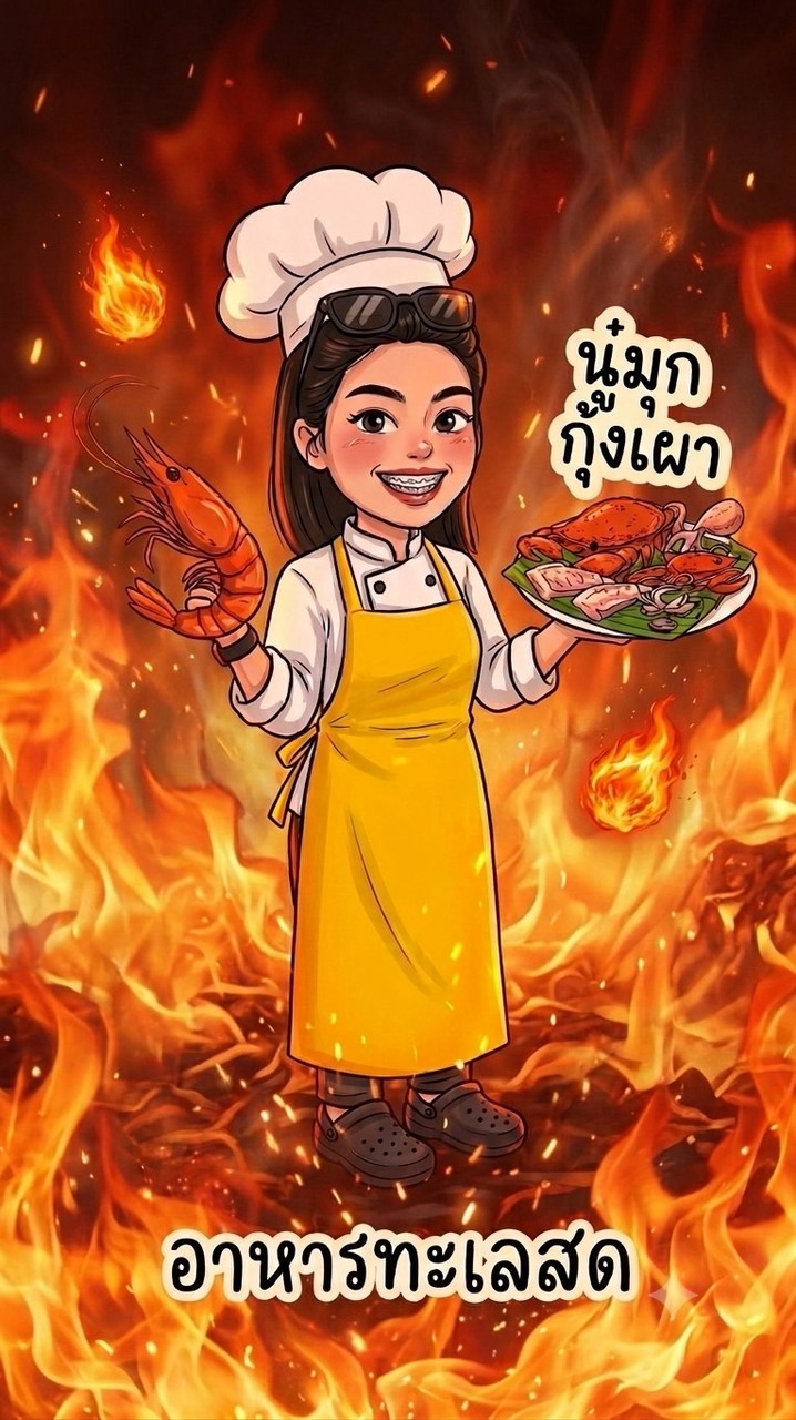 นู๋มุกกุ้งเผา อาหารทะเลสด