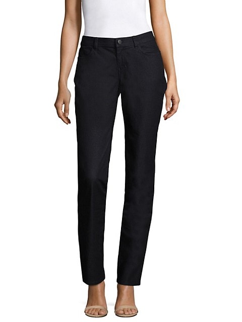 Classic mid-rise skinny jeans in a dark wash.; Belt loops; Zip fly with button closure; Five-pocket 