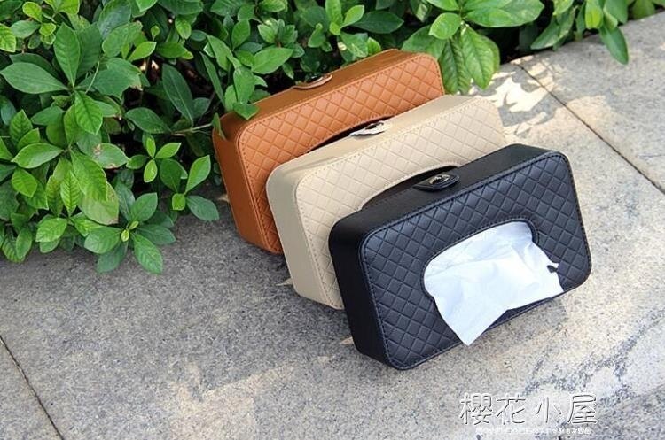 面紙盒汽車內飾用品車載車用紙巾盒 汽車創意遮陽板掛式天窗椅背抽紙盒
