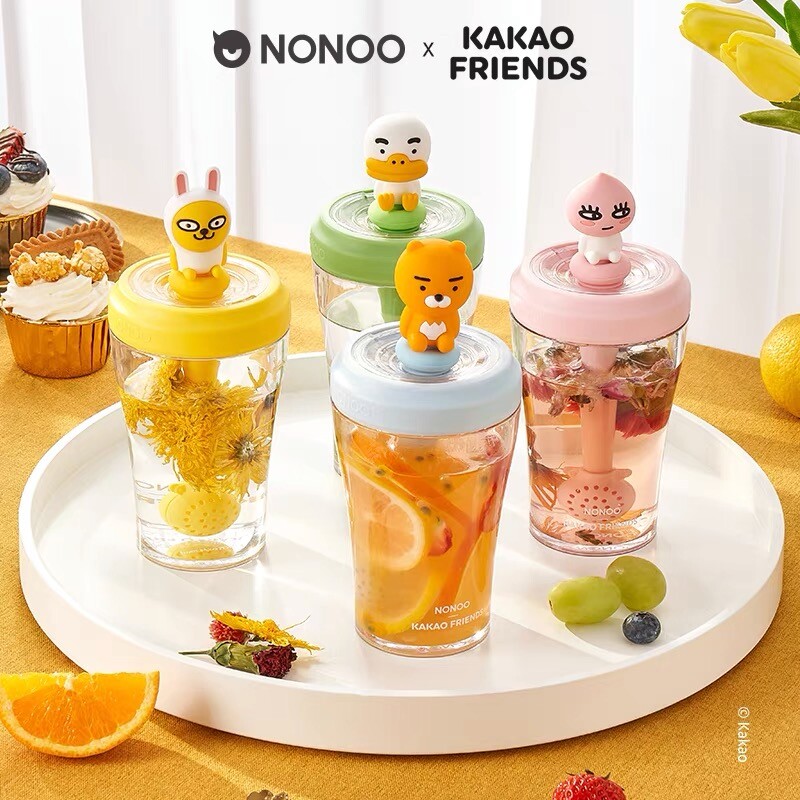 nonoo x kakao friends 聯名吸管杯 耐冷熱tritan材質 430ml 四款造型