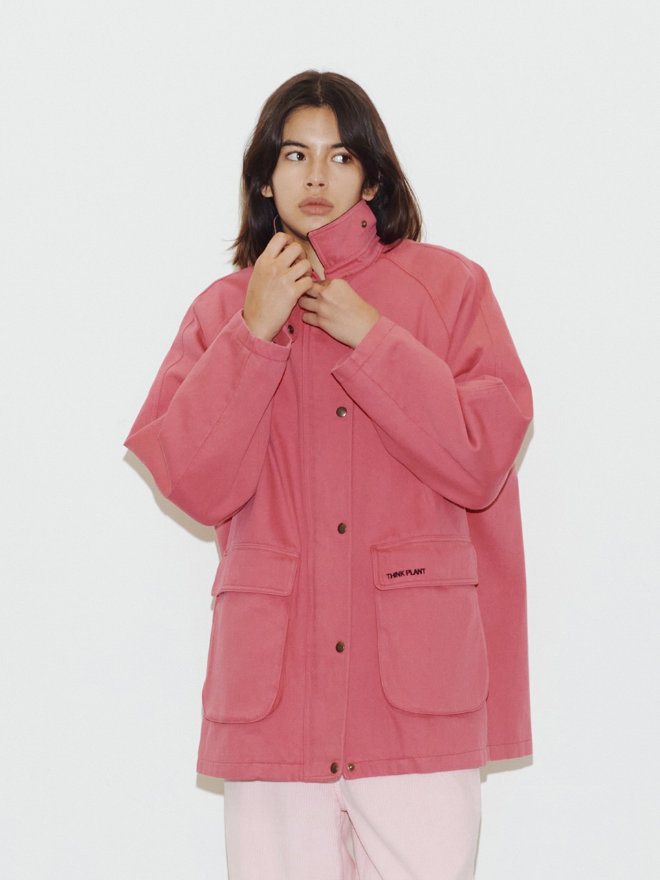 THINK PLANT Cotton Padded Coat_Pink