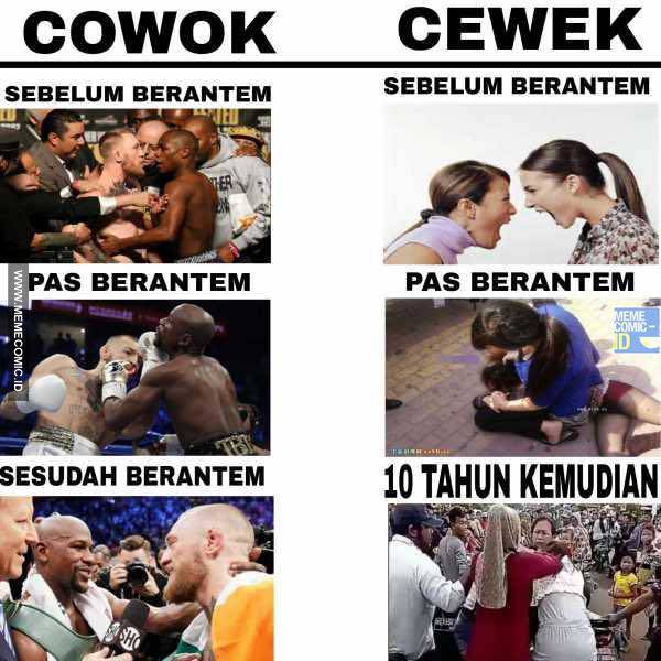 11 Meme Beda Cowok vs Cewek Siap Bikin Kamu Cekikikan