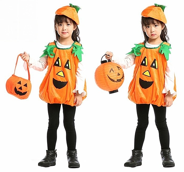 商品內容n南瓜帽+南瓜服(衣長 47CM,胸寬84CM)n(提袋,燈籠另售) n材質:短絨毛布