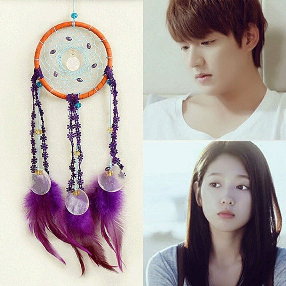 捕夢網 繼承者們同款捕夢網風鈴掛飾韓劇印第安少女心室內的補鋪生日禮品-三山一舍