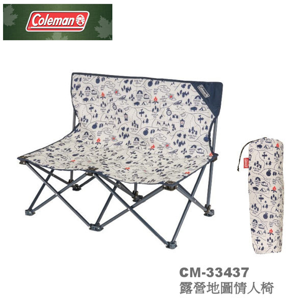 【速捷戶外】美國Coleman CM-33438 露營地圖情人椅，休閒椅，折疊椅，露營椅/收納快速.攜帶方便