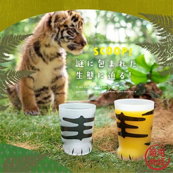 【現貨】日本製 動物腳掌杯 2022新款 coconeco 虎/豹 親子杯 牛奶杯 腳掌杯 肉球 玻璃杯 SF-S888884788 -