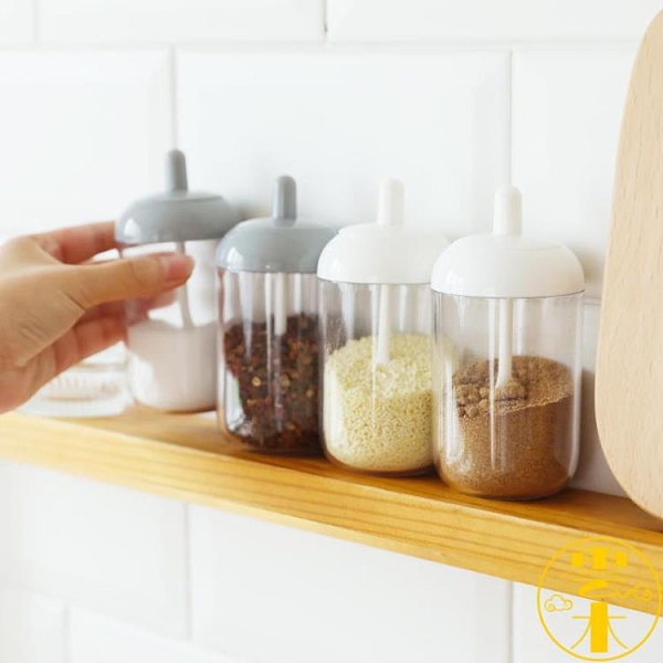 調味罐廚房裝佐料用瓶子調味盒可愛調味盒簡約款【雲木雜貨】