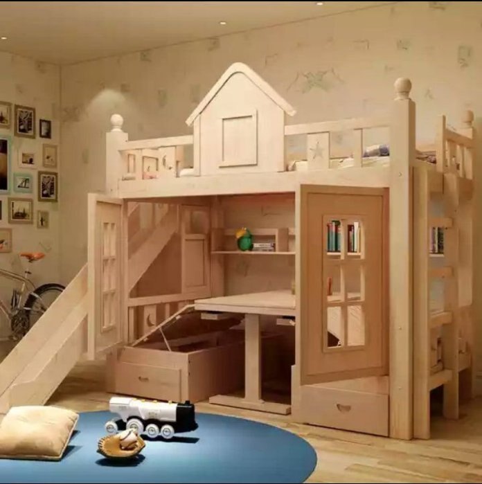 綠巨人家具網*新二代日韓實木上下1.5米掀蓋式置物櫃上下床多功能升降書桌型雙層床兒童床送上下床墊,樂天雙11