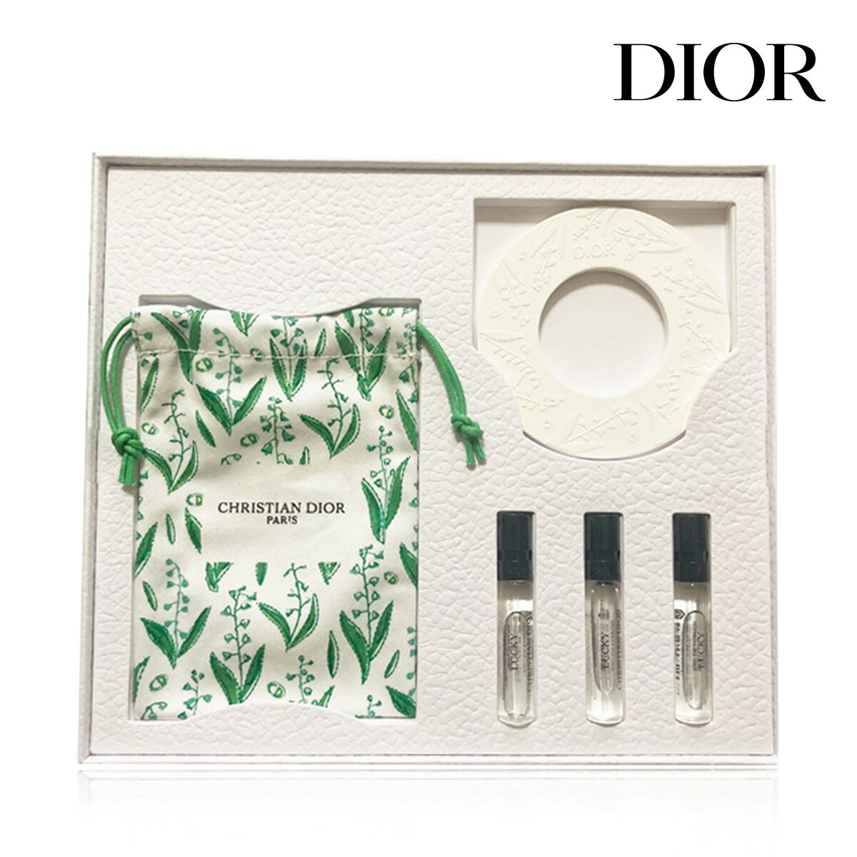 Dior 迪奧香氛世家系列 幸運時刻鈴蘭香氛禮盒(2mlx3入+擴香石+抽繩袋)【SP嚴選家】