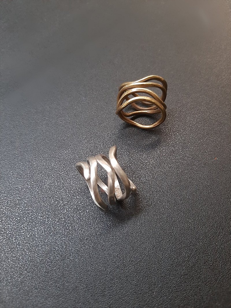 七夕/情人節/相印/多圈創意銀戒