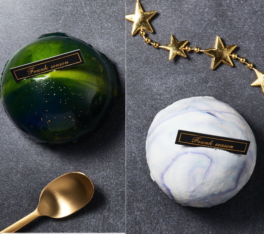 法藍四季-雲霧大理石紋提拉米蘇鏡面蛋糕+海洋星空蔓越莓慕斯4入 《大理石控請舉手》經典提拉米蘇慕斯 搭配鬆軟的巧克力蛋糕 看著大理石如雲霧一般的花紋可以使人雜亂無章的心靈沉澱