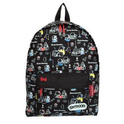 ◎塗鴉風格的三麗鷗家族|◎內裡滿版OUTDOOR品牌logo|◎雙拉鏈大開口，方便取物品牌:OUTDOOR品牌定位:專櫃品牌背法:後背包款:後背包顏色:多色組合外層材質:Polyester人造聚酯纖維