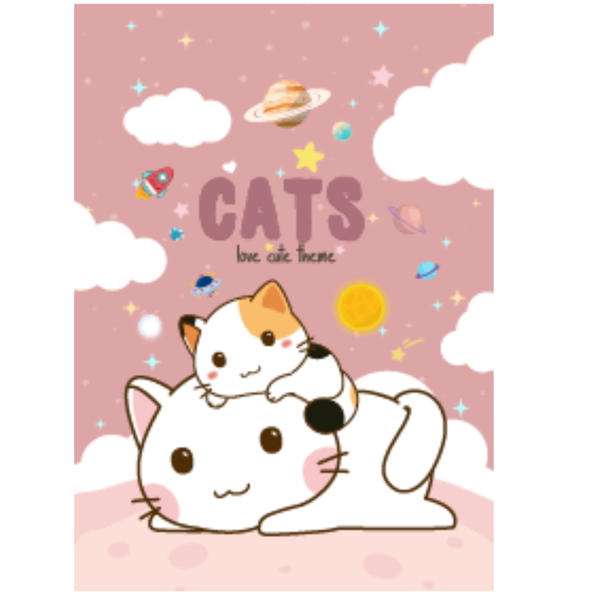 Three Cats Cloud Like Pink