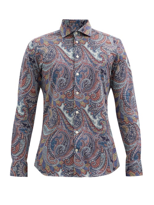 Etro - Etro's blue shirt features a lavish paisley print, a signature motif that captures the label'