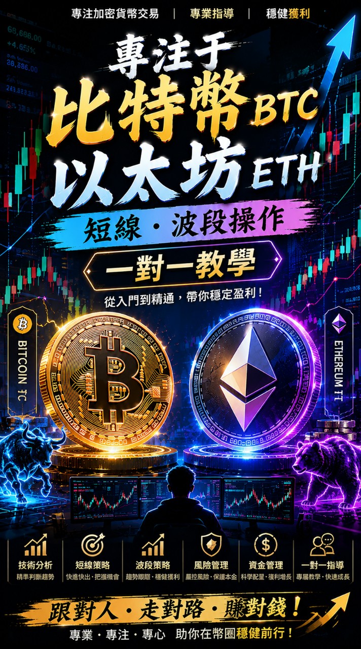 K線技術分析｜台股｜理財｜比特幣｜以太坊｜專注于波段、短線等 一對一教學