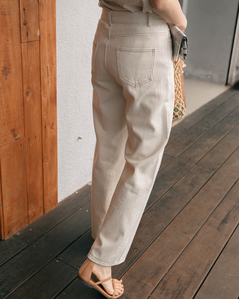 MERCCI22+簡約質感斜紋寬褲