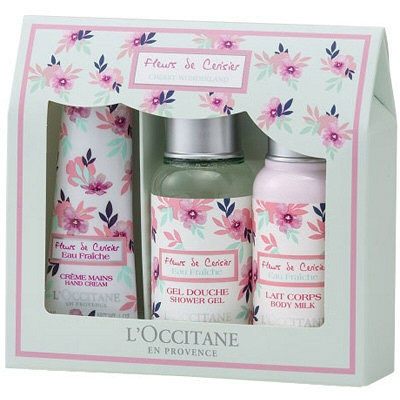 L'OCCITANE 歐舒丹 櫻桃3件組合裝（沐浴乳75ml，乳液75ml，護手霜30ml）