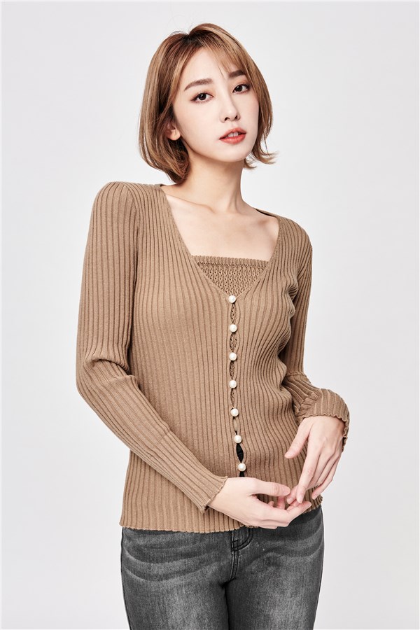 溫柔の你珍珠扣小外套