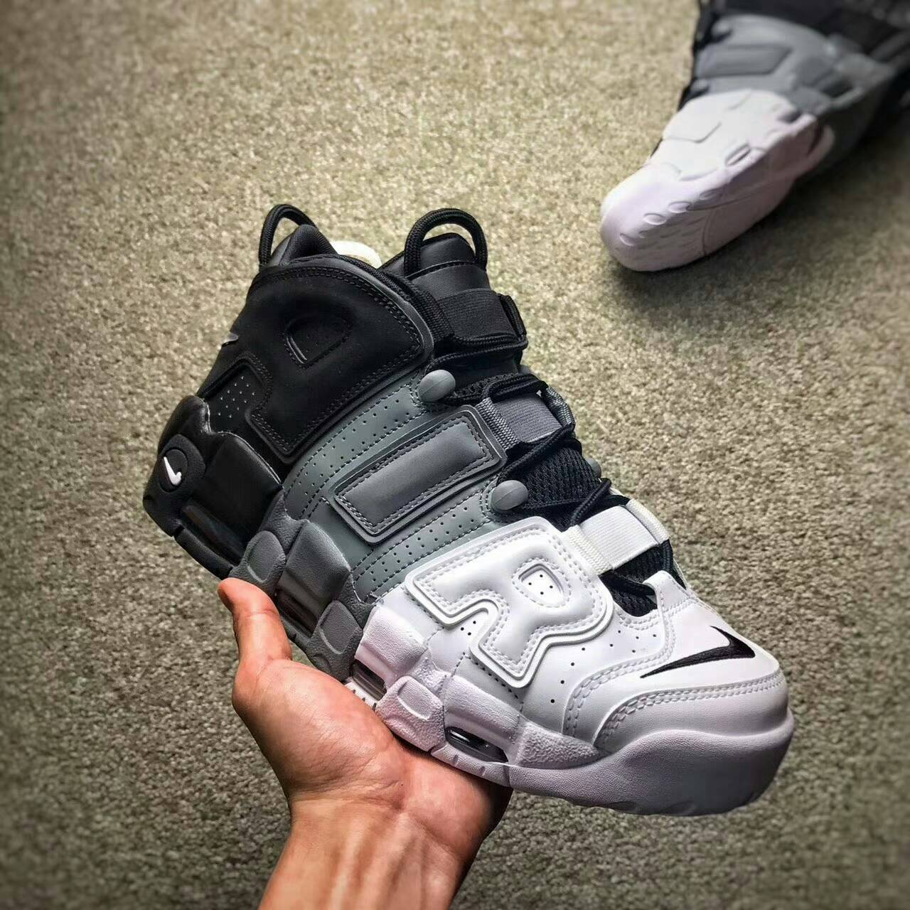 Nike Air More Uptempo Pippen 大AIR黑灰漸變籃球鞋 男款