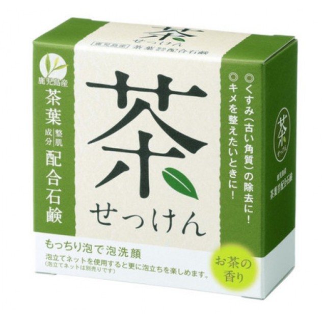 clover日本製洗顏皂80g-綠茶