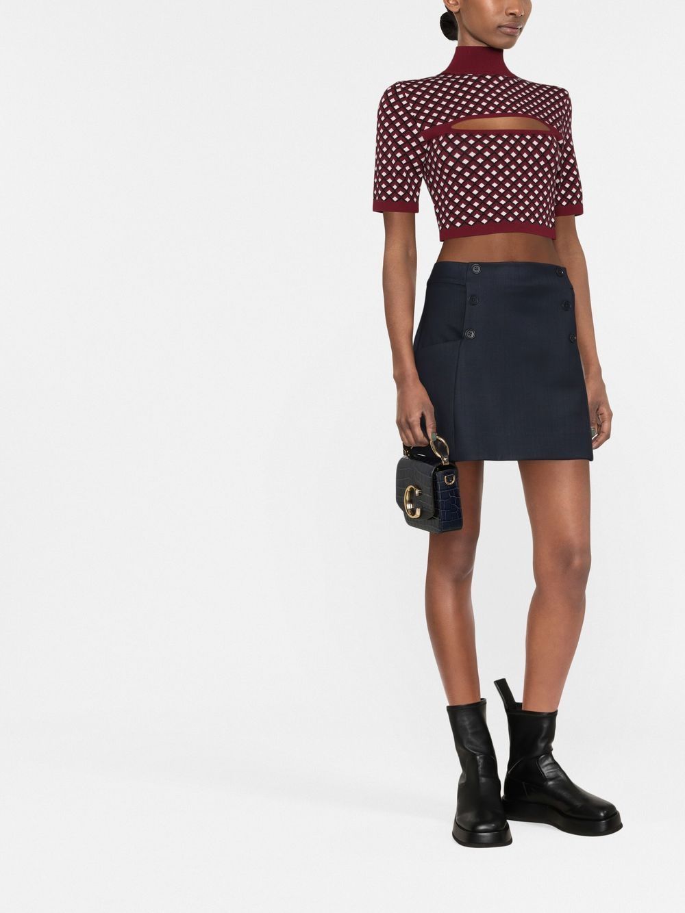 P.A.R.O.S.H. cropped knitted top