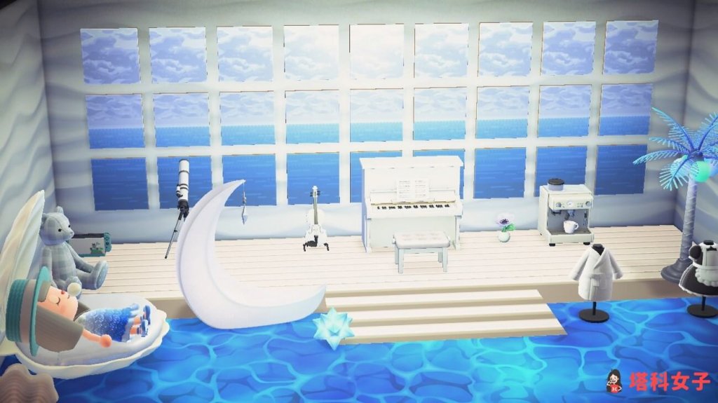 動森｜教你如何在房間內做出雲海牆