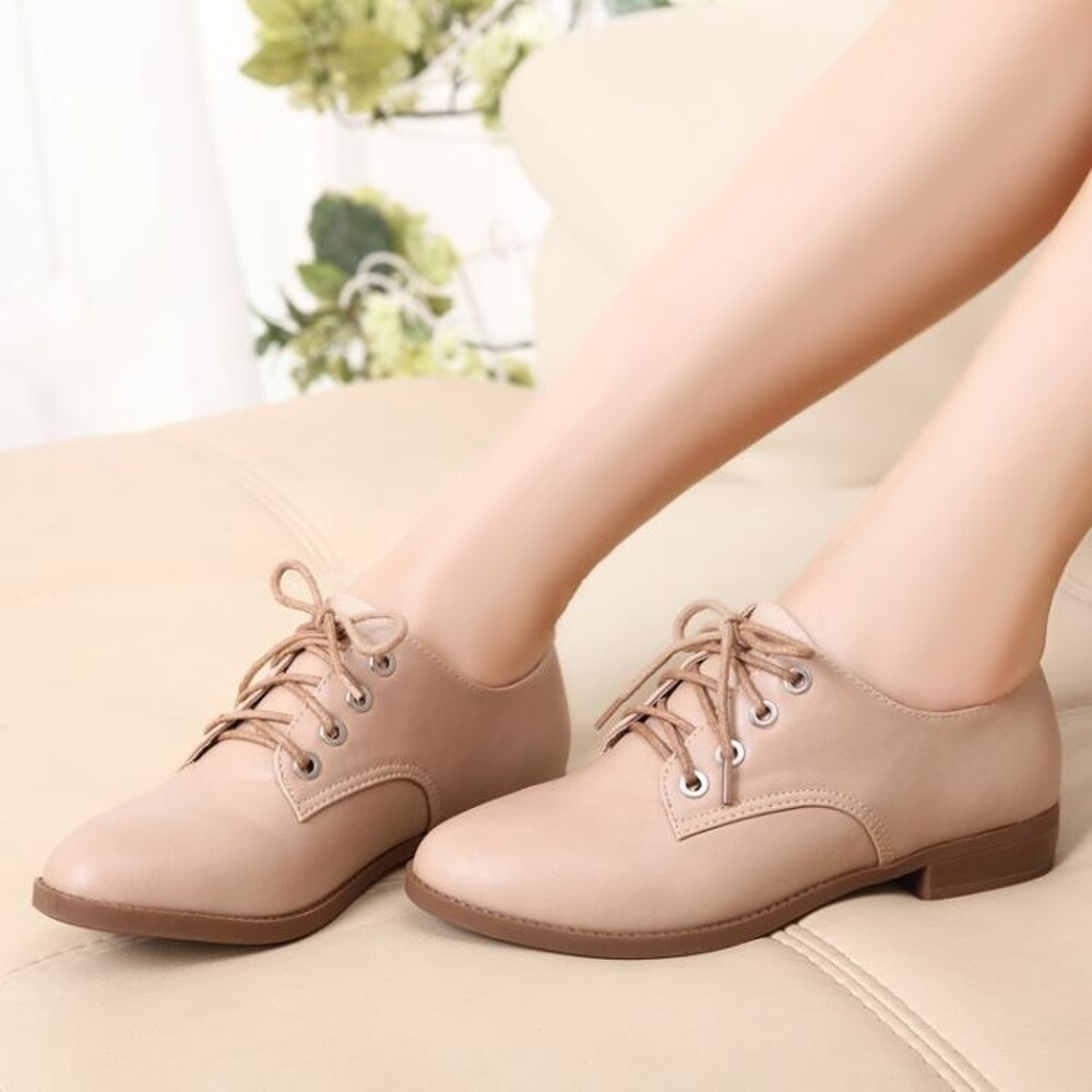 牛津鞋 晚晚鞋小皮鞋女平底秋季新款韓版百搭春季秋鞋休閒鞋【韓國時尚週】 618購物節