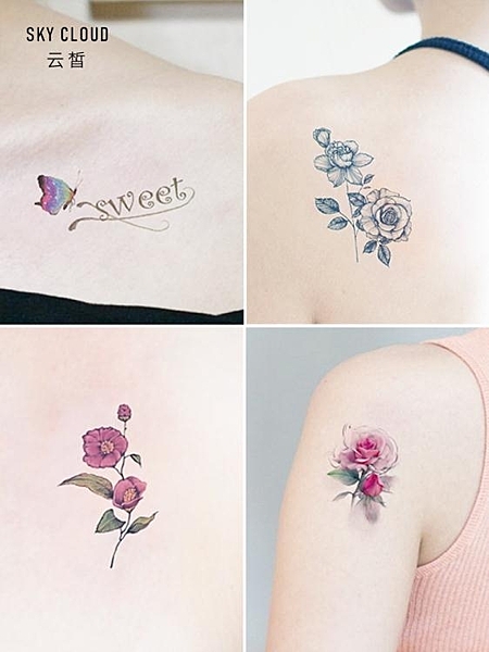 紋身貼60張紋身貼防水女男持久ins小可愛仿真性感網紅紋身貼紙圖案