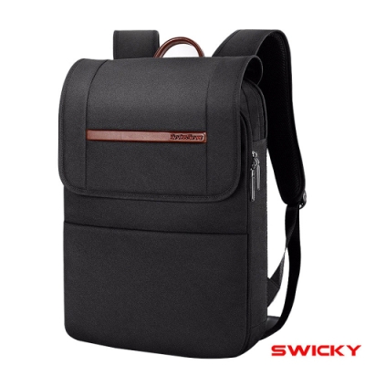 SWICKY~ 英倫復古潮流後背包(黑)復古包