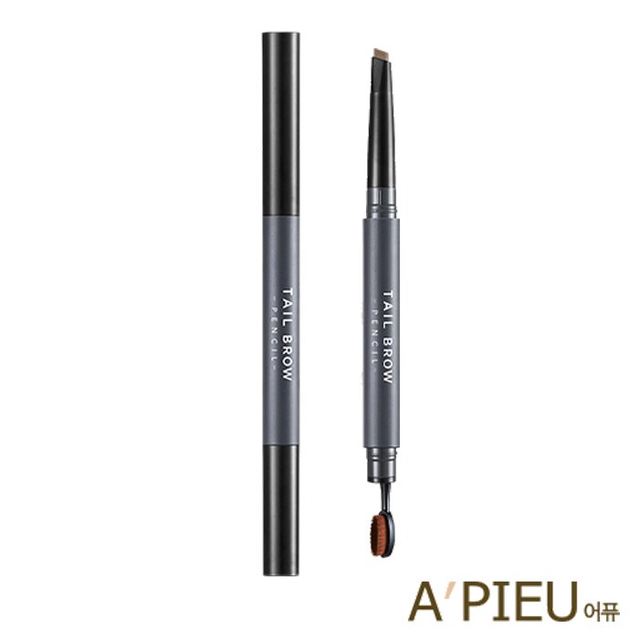 【即期品出清】效期2021.01.05 韓國 A'PIEU 雙頭牙刷型眉筆 0.3g 附刷 眉筆 眉彩 持久不易掉色 A pieu APIEU 奧普