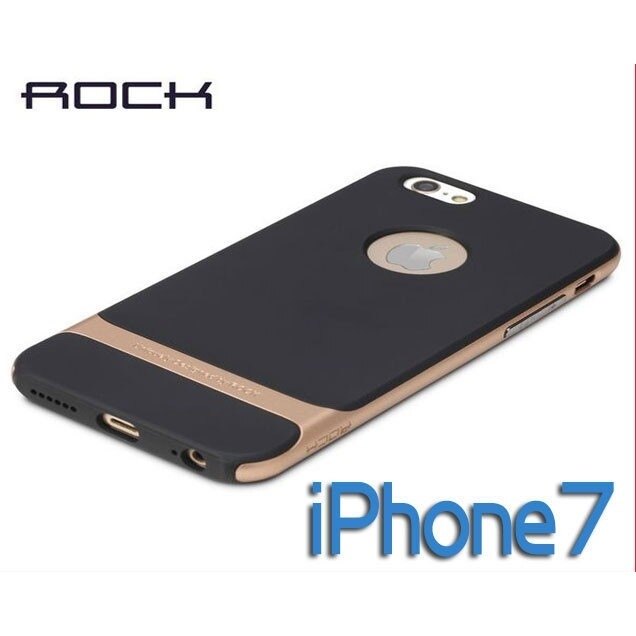 iPhone7/ROCK蘋果手機殼/邊框潮男磨砂防汗萊斯系列/無支架/外殼/4.7吋5.5吋 【C22】