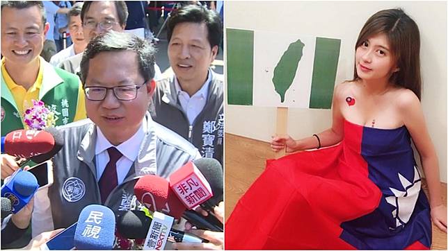 蔡宜芳(右)事件，讓桃園市議員詹江村加碼爆料魔鬼與鄭文燦(左)秘密。（圖／TVBS資料畫面、翻攝自蔡宜芳臉書)
