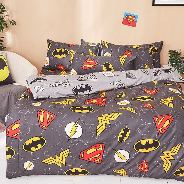 床包兩用被組 / 雙人加大【DC正義聯盟】含兩件枕套 100%精梳棉 戀家小舖台灣製AAS315