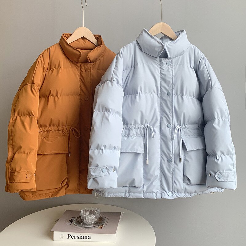 橘芷冬季棉服女立領韓版外套短款寬