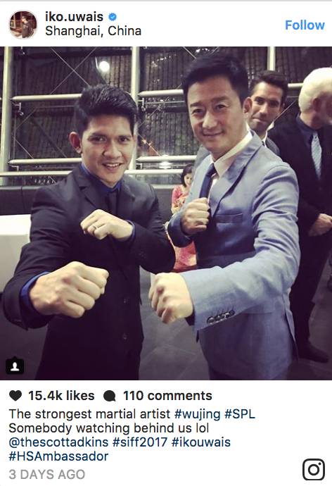 Pertemuan Iko Uwais dengan Jackie Chan di Shanghai