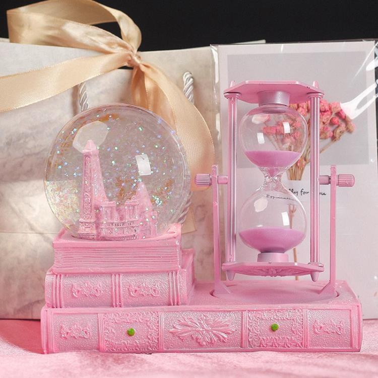 免運 沙漏少女心創意夢幻城堡水晶球計時沙漏送男女朋友閨蜜同學音樂盒