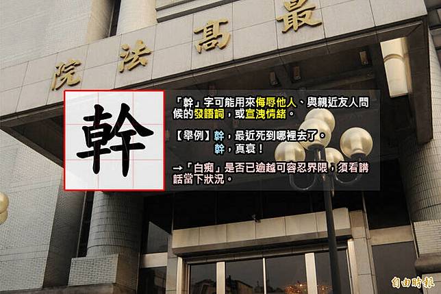 說人 白痴 該罰嗎最高法院以 幹 為例撤銷發回 自由電子報 Line Today