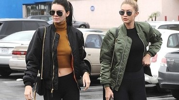 女生穿飛行夾克如何性感？兩大年輕超模 Kendall Jenner、Gigi Hadid 示範給你看！