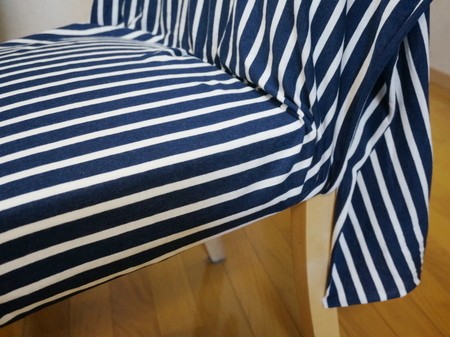 簡単に 縫わずにできる 椅子カバー模様替えアイディア