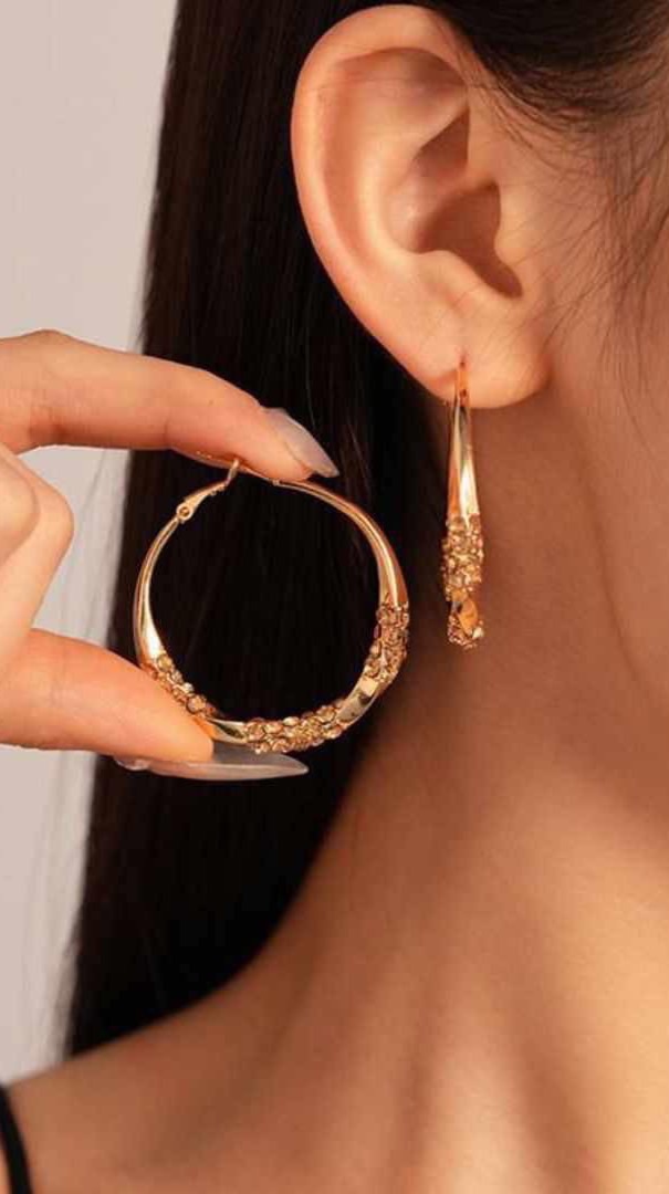 🟥💜 (T13) ห้างเพชรทอง ต้าหวังลี่ - ตุ้มหูฝังเพชรสวิท