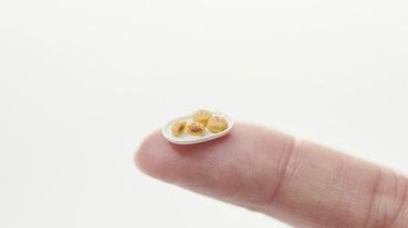 根本是被多啦A夢縮小燈照到啊！郭元益X日本藝術家田中智的微縮模型展，把台灣糕點變超級迷你，3mm大的蛋黃酥，小到放指尖！