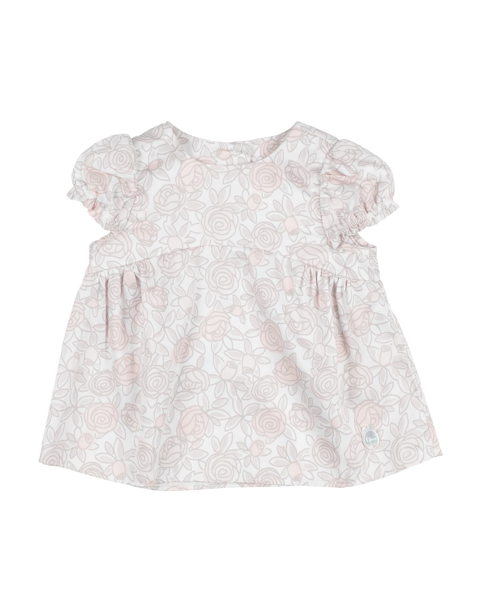 plain weave, logo, floral design, rear closure, button closing, short sleeves, round collar, no pock