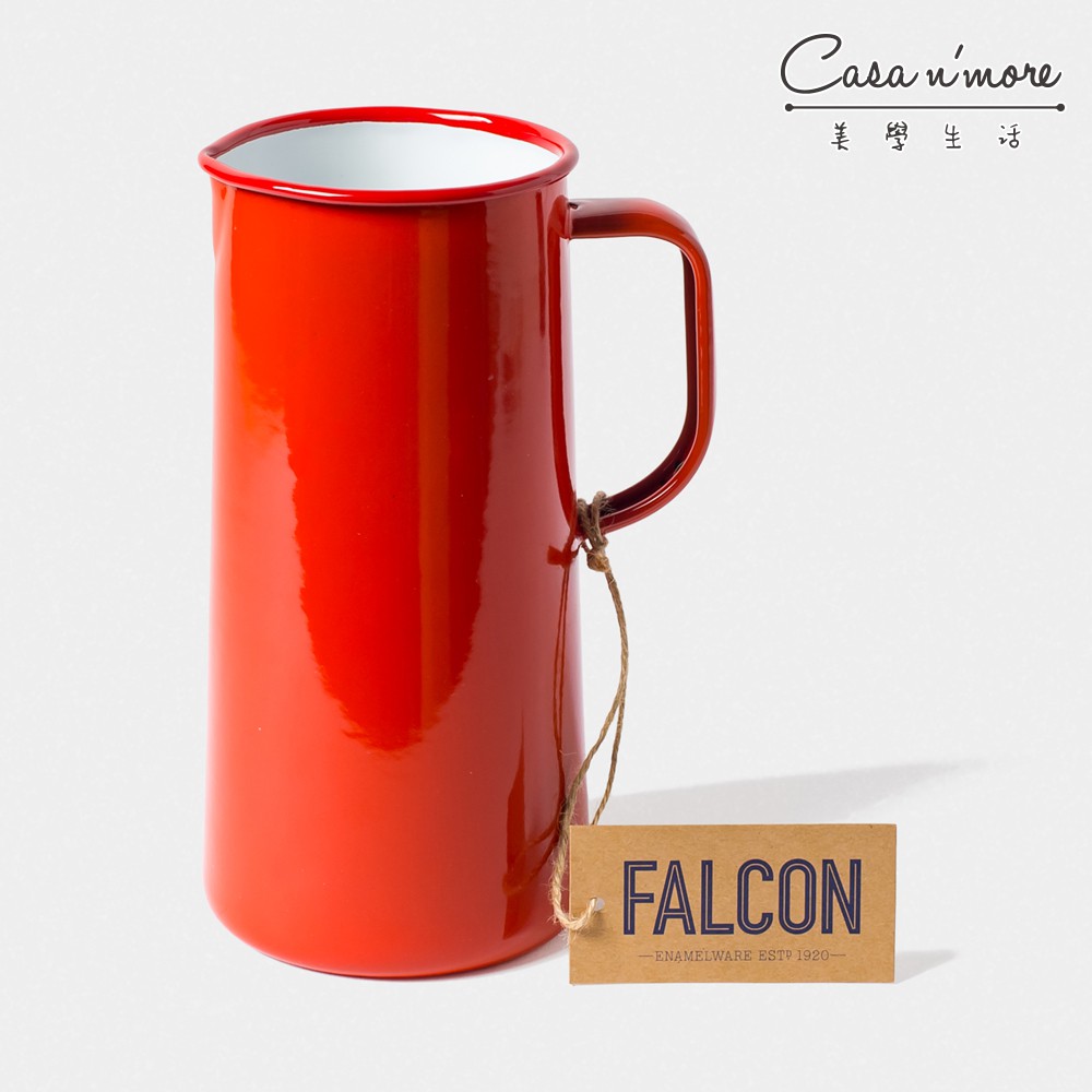 Falcon 獵鷹琺瑯 琺瑯冷水壺 3品脫 水瓶 水壺 琺瑯壺 1.7L 紅白