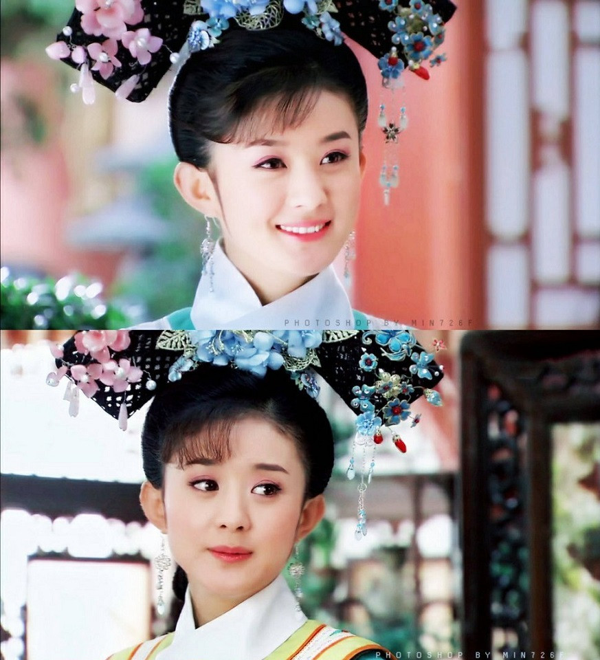 頂流小花的清宮劇造型3：趙麗穎 飾演《新還珠格格》晴兒