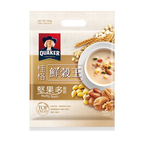 ◆ 全穀麥結合西方營養學家精選支超級食物，全效滋養好健康 ◆ 堅果類是omega3不飽和脂肪酸的好來源 ◆ 精選5種健康堅果類：核桃、松子、杏仁、白芝麻、南瓜子 ◆ 含15種天然穀物精華、幫助調節生理